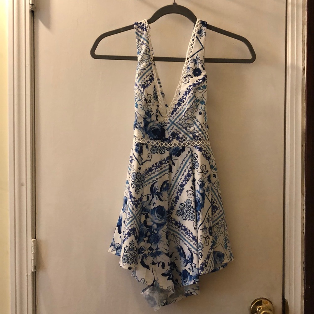 Blue floral romper from LF